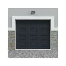Porte De Garage Sectionnelle À Cassette Anthracite Motorisée L254 X H218 Cm - Caopas - Bricoman