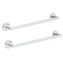 Cecipa Max 2x Porte-serviettes De Salle De Bain - Peut Accrocher 2 Serviettes - Porte-serviettes Brossé En Inox - Porte-serviettes Pour Salle De Bain 
