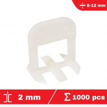 Croisillons À Cale Autonivelants 2mm - Lot De 1000 Pcs - Système De Nivellement De Carrelage - Flat-pro - Bricoman