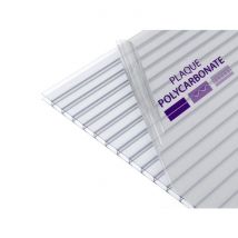Polycarbonate Alvéolaire 6mm Transparent 980x3000 - Bricoman