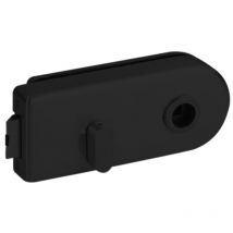Serrure Horizontale Pour Porte Verre - Finition : Noir Mat - Serrure : Wc - - Bricoman