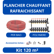 Kit Plancher Chauffant 110/120 M²-tube Bao - Collecteur Polymere - Bricoman