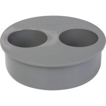 Tampon De Réduction Pvc Gris 2 Sortie - Mf - Diamètre 125 - 50 - 50 Mm - Girpi - Bricoman