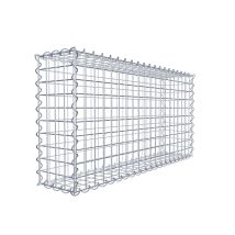 Gabion En Acier Galvanisé 100x50x20cm (lxhxp), Mailles 5 X 5cm, Spirale, Cage Métallique Pour Mur Ou Jardin - Tecnomat