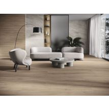 Carrelage Grand Format Sol Intérieur Effet Bois Walnut L.26 X L.160 Cm - Vendu Par Lot De 15m² - Tecnomat