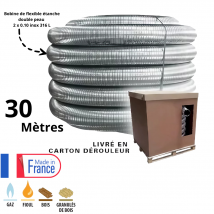 Bobine 30 Mètres De Flexible Double Peau Inox Diamètre 150 Edilinox - Bricoman