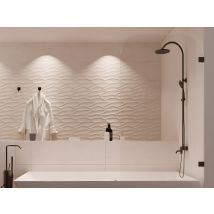 Pare Baignoire Réversible Aux Angles Arrondis Style Industriel - 80 X 140 Cm - Timour - Bricoman