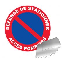 Panneau Défense De Stationner - Accès Pompier - Alu Ø180mm - 4011080 - Bricoman