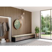 Lot De 2 Panneaux Muraux Effet 3d – 2,70m : Maestro Latt (chêne-fond Bronze) - Bricoman