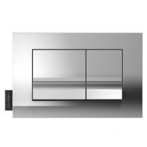 Plaque De Commande Jacob Delafon, Double Touches Rectangulaires, Chrome - Bricoman