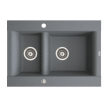 Evier De Cuisine Gris 1,5 Bac Voga Ii - Bricoman