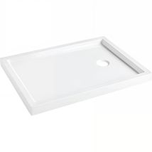 Receveur De Douche À Poser Acrylique Haute Densité Sanindusa Piano Sanindusa Piano Fond Lisse 110x80 Épaisseur 7.5cm Blanc - Bricoman