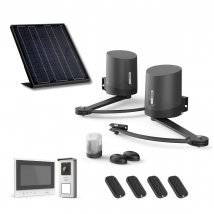 Pack Motorisation Portail Battant Solaire Et Visiophone Sans Fil 100% Solaire - Bricoman
