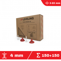 150 Croisillons Autonivelants 4mm + 150 Cadrans - Flat-pro Starter Kit - Système De Nivellement De Carrelage À Visser - Bricoman