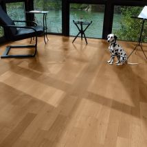 Parquet Naofloor Chêne Massif Verni Naturel L. 11,5cm - Ep. 13mm - Fabrication Française - Choix Premier Bis - Bricoman