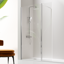 Paroi De Douche Fixe + Porte Pivotante Giro 125 Cm - Bricoman