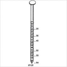 Pointes En Rouleaux 16° Inox - Série Coils Sheet 25 X 50 Annelée Tb - Carton De 6000 Pièces - 16s25508 - Bricoman