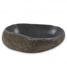 Vasque À Poser Forme Irrégulière Galet Pierre De Rivière - Ro'ma Nature - Bricoman