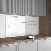 Fond De Hotte Extra-blanc Sur Verre Diamant - 70x60 Cm - 6 Mm - 6,3 Kg - Fabrication Française Aurys Normandie - Bricoman