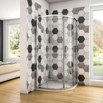 Océan Cabine De Douche 80x80x185cm Cabine De Douche Coulissante 1/4 De Rond En Verre Anticalcaire - Bricoman