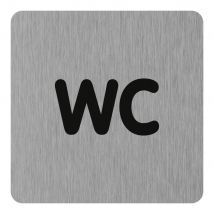 Plaque De Porte Wc (texte) - Aluminium Brosse 100x100mm - 4384214 - Bricoman