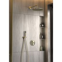 Pack Douche Thermostatique Doré Brossé - Corbeau - Bricoman