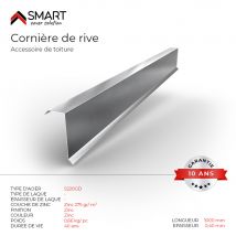 Cornière De Rive - Bac Acier - Tôle De Couverture - Toiture - H12 Galvanisé L=1m - Bricoman