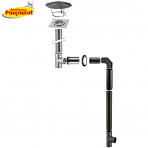 Kit Numéro 1 Raccordement Mural Conduit Tubage + Émaillé Pour Poêles À Bois - Poujoulat - D.150mm - Flexible 3m - Bricoman