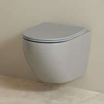 Cuvette Wc Suspendu Gain De Place 49 Cm Sans Bride Gris Mat - Corolla - Bricoman