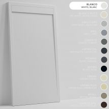 Soulhome Receveur De Douche -résine -gel Coat -texture Lisse/pierre -antidérapant -couleur Blanc 110x90 Extra Plat 3cm Conception Minimaliste - 