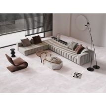 Carrelage Sol/mur Effet Pierre Grise Moonland Grey Semi Lappato Int/ext L.120 X L.60 Cm Majorca Tiffany - Bricoman