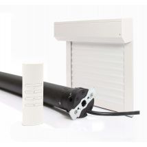 Volet Roulant Électrique Alu. Isolé Motorisé Radio - Recoupable - H.120 X L.120 Cm - Blanc - Bricoman