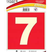 N°7 Photoluminescents - 200x200mm - Adhésif Rouge - 4037370 - Bricoman