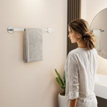 Cecipa Max Porte-serviettes De Salle De Bain - Peut Accrocher 2 Serviettes - Porte-serviettes Brossé En Inox - Porte-serviettes Pour Salle De Bain - 