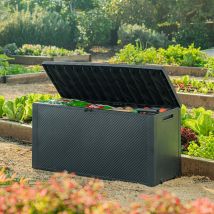 Keter Coffre De Jardin Emily 277l - Gris Anthracite - Bricoman