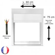 Fenêtre Pvc 1 Vantail Oscillo-battant Avec Volet Roulant Électrique H 75 X L 60 Cm Pour Pose En Neuf - Poignée À Droite - Bricoman