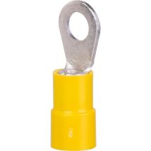 Cosses Pvc Jaune À Anneau Pré-isolée À Sertir - Diamètre Tête 10 X 5,6 Mm - Section 4 - 6 Mm² - Vendu Par 100 - Klauke - Tecnomat