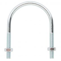 Boite De 10 Étriers Supports Tuyauteries Industrielles - Écrous Montés Acier Zingué Etrier Ø15x21 - 42mm - M6 - Bricoman