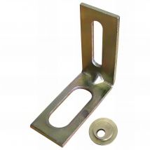 20 Equerres De Marbrier Renforcées Réglables L. 75 X L. 75 X L. 35 Mm + Rondelle Excentrée Et Goujon - Bricoman