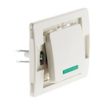 Bouton Poussoir 10a + Voyant - Blanc - Zenitech - Bricoman