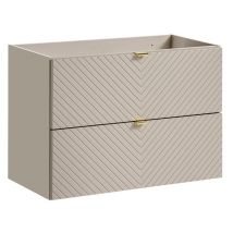 Meuble Suspendu Sous Vasque Avec 2 Tiroirs Viva Cachemire 80 Cm - Bricoman