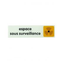 Thirard - Plaque De Signalisation Espace Sous Surveillance, Plexiglass Adhésif, 170x45mm - Thirard - Bricoman