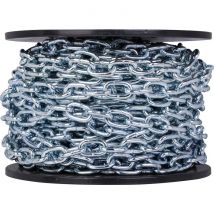 Bobine De Chaîne Acier Zingué - Soudée Droite - Maille Courte - Bricoman