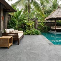 Carrelage Sol Extérieur Effet Pierre Bocca Di L'Oro Gris R11 30x60cm - Réflex Boutique - Tecnomat