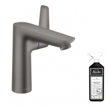 Mitigeur Lavabo Hansgrohe Talis E 150 Avec Tirette Et Vidage Noir Chrome Brossé + Nettoyant Briochin - Bricoman