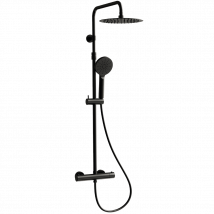 Luisa Colonne De Douche Thermostatique Noire - Bricoman