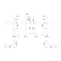 Garniture Atlanta Sur Plaques De 24mm - Carré (mm) : 8 - Entraxe (mm) : 92 - Finition : Blanc Ral9016 - Hoppe - Bricoman