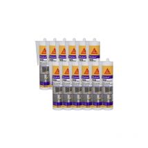Lot De 12 Mastic Silicone Sika Sikaseal 109 Menuiserie - Blanc Pvc - 300ml - Bricoman