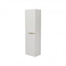 Colonne De Salle De Bain Haaus Zed, Suspendue, 2 Portes, Blanc Brillant/blanc, Mdf, L 29 X L 22 X 104 Cm - Bricoman