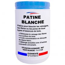 Patine Blanche - 1 L - Codeve Bois - Pour Blanchir En Profondeur Les Fibres, Pores Ou Veinages D'Un Bois. - Bricoman